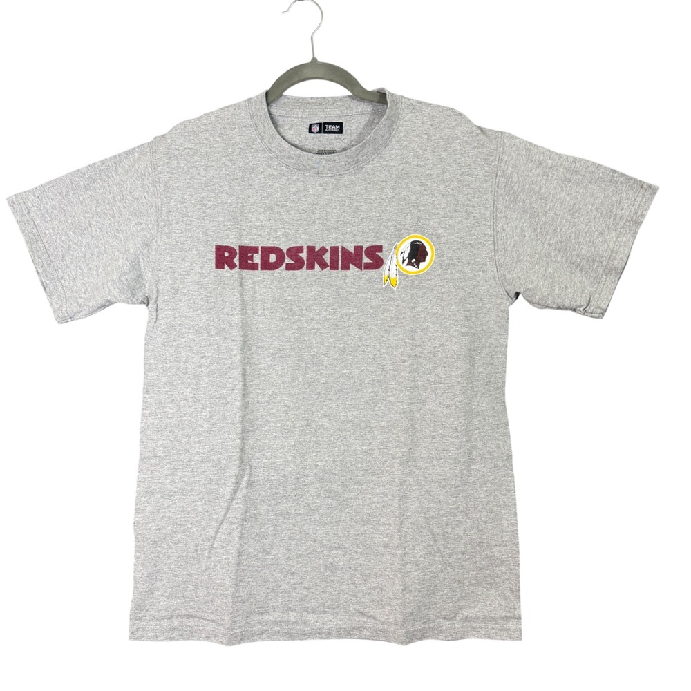 Washington Redskins NFL Team Apparel Gray Cotton Blend T Shirt Mens‎ Size M